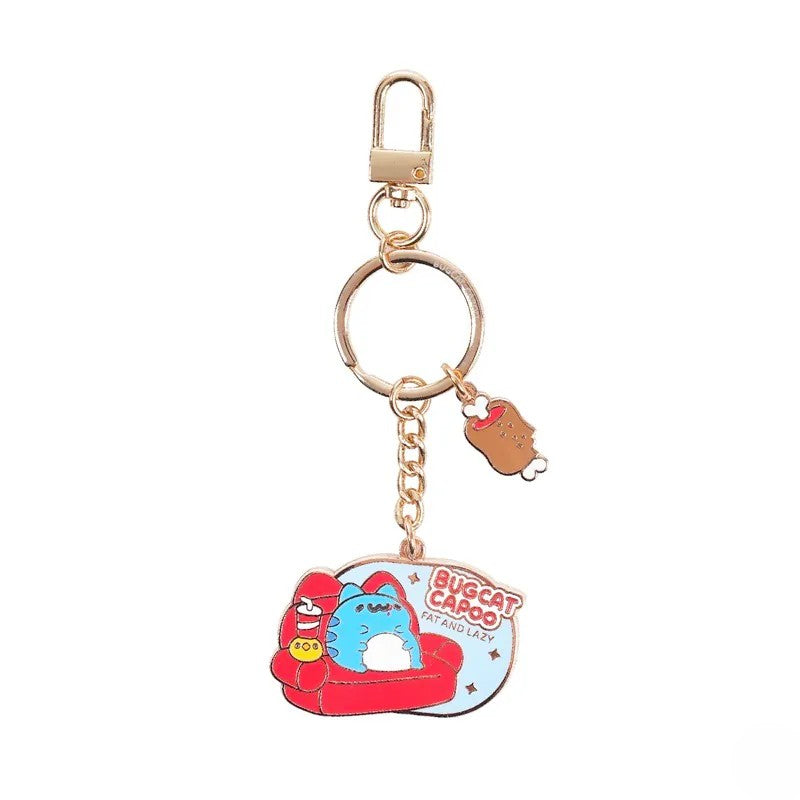 Capoo Lazy Sofa Day Metal Keychain