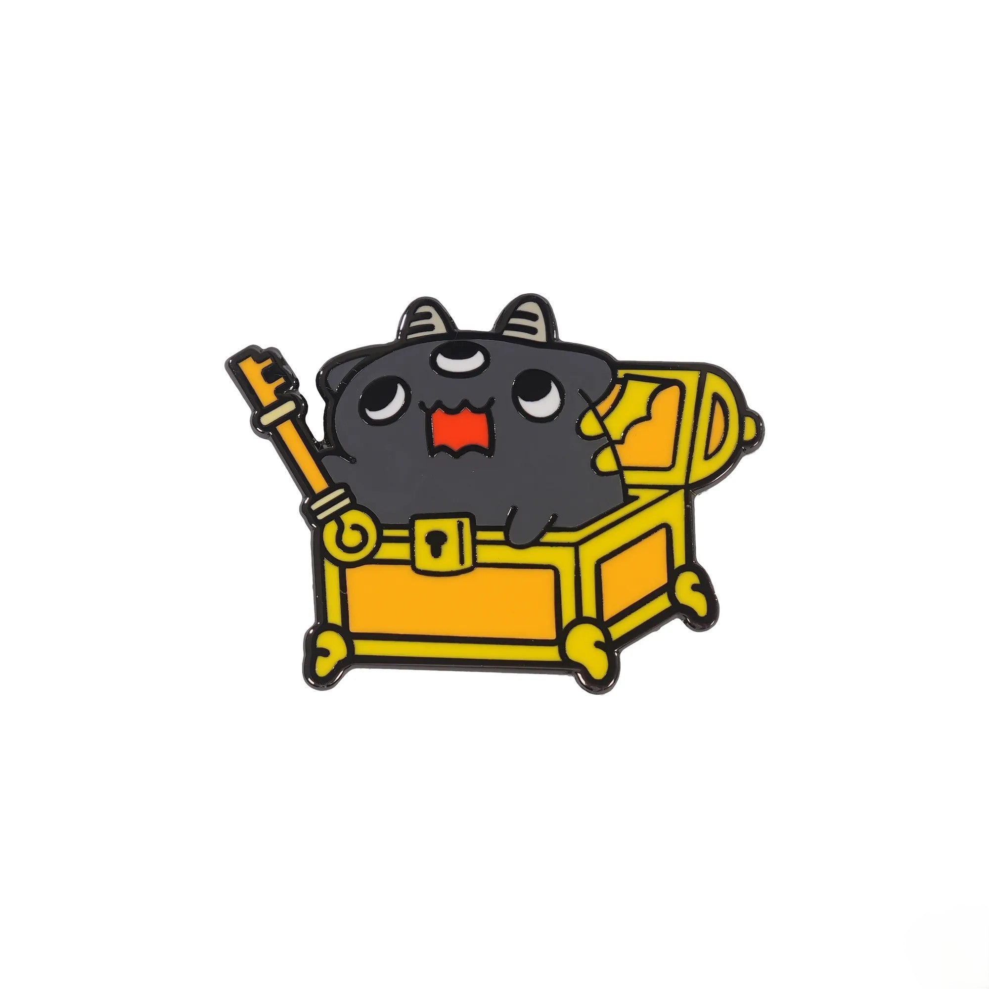 Treasure Chest Bugcat Demon King Metal Badge