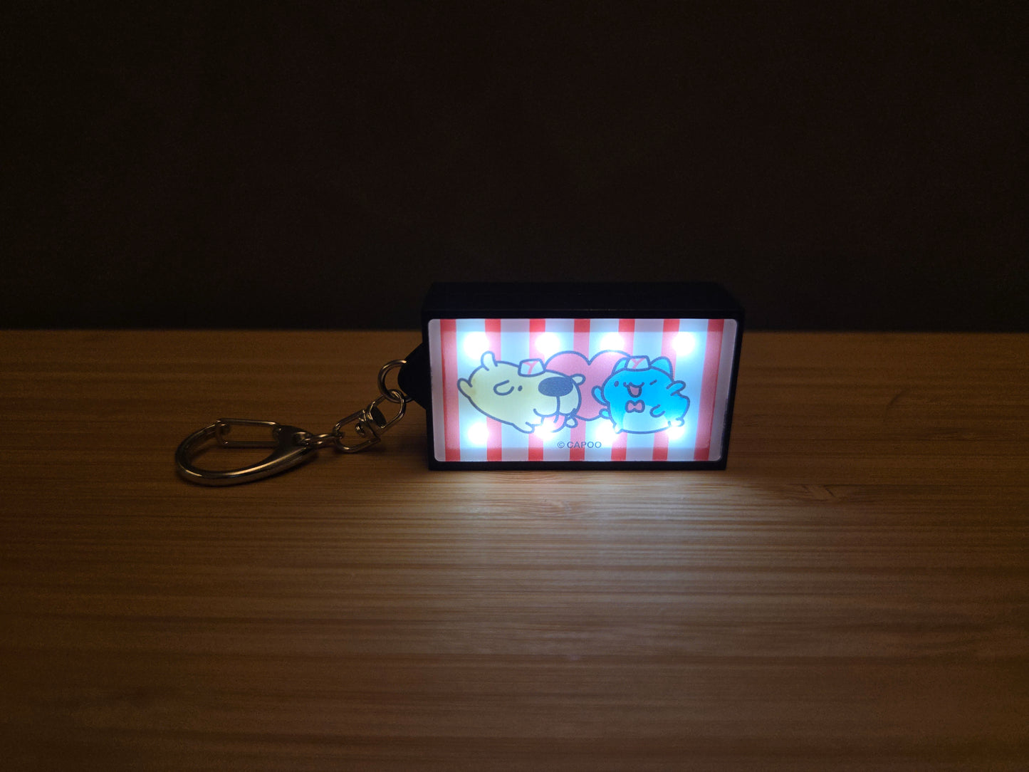 Capoo & Dogdog Retro Lightbox Keychain