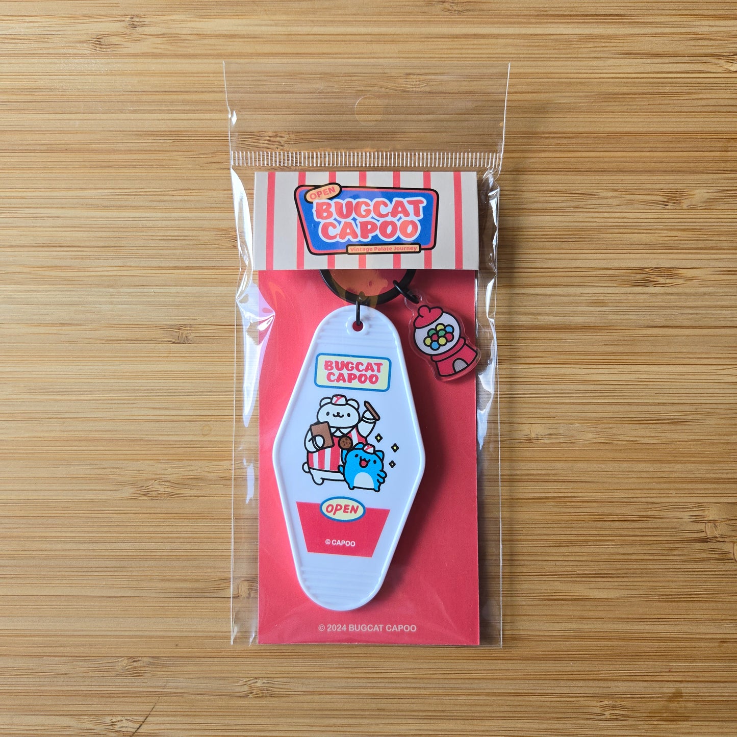 Capoo & Polar Bear American Retro Keychain