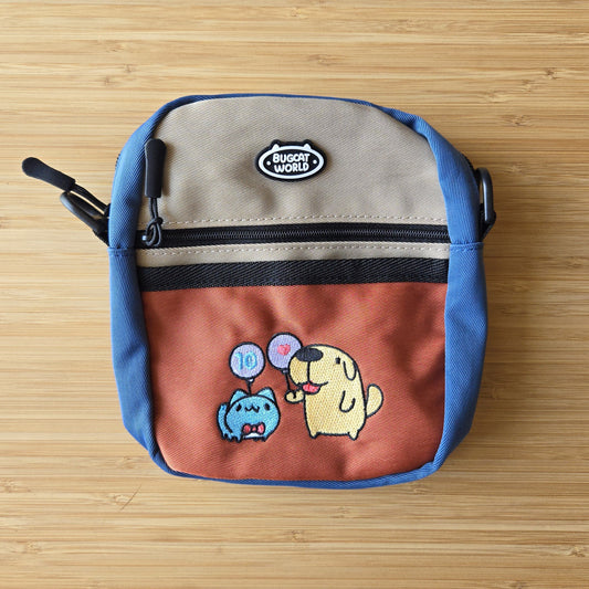 Capoo & Dogdog with Balloon Dual-Purpose Travel Crossbody Bag