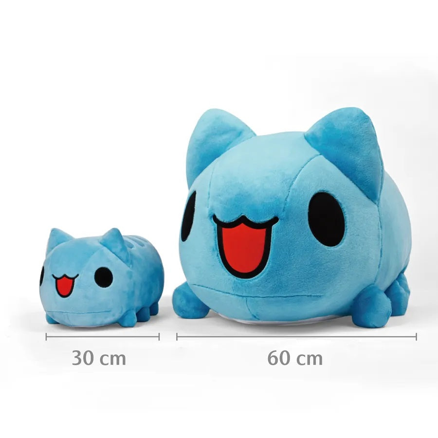 Giant Capoo Plush Size Comparison with 30cm Capoo Plush: Side-by-side size comparison of the 60cm Giant Capoo Plush and the 30cm Capoo Plush, highlighting the large size difference.