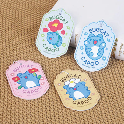 Capoo Romantic Flower Scented Cards Set of 4 (Freesia) – collectible character paper goods