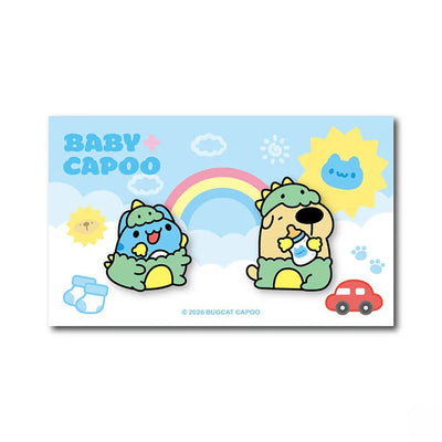 Capoo & Dogdog Little Dinosaur Metal Pin Set