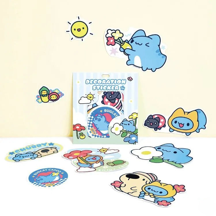 Capoo Romantic Flowers Sticker Pack
