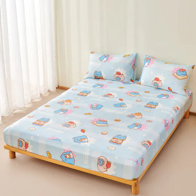 Capoo x LuLu the Piggy Food Party bedding pattern and fabric details