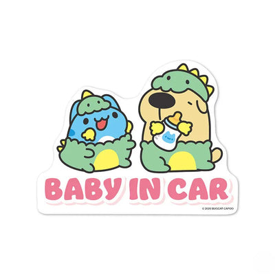 BABY IN CAR Waterproof Sunproof Sticker (Capoo & Dogdog Style)