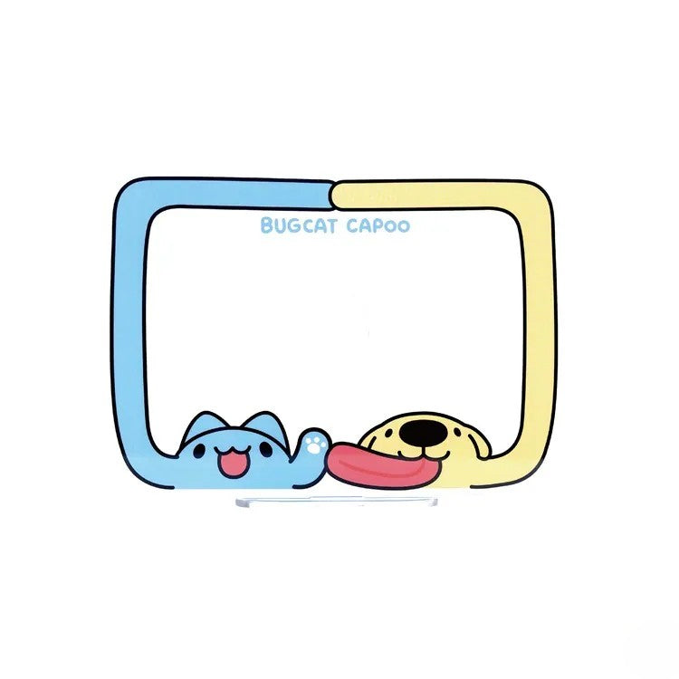 Bugcat Capoo & Dogdog Holding Hands Acrylic Photo Frame Stand (Landscape)