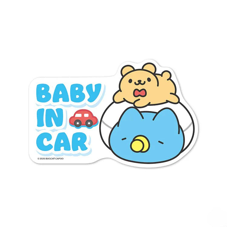 BABY IN CAR Waterproof Sunproof Sticker (Baby Capoo Style)