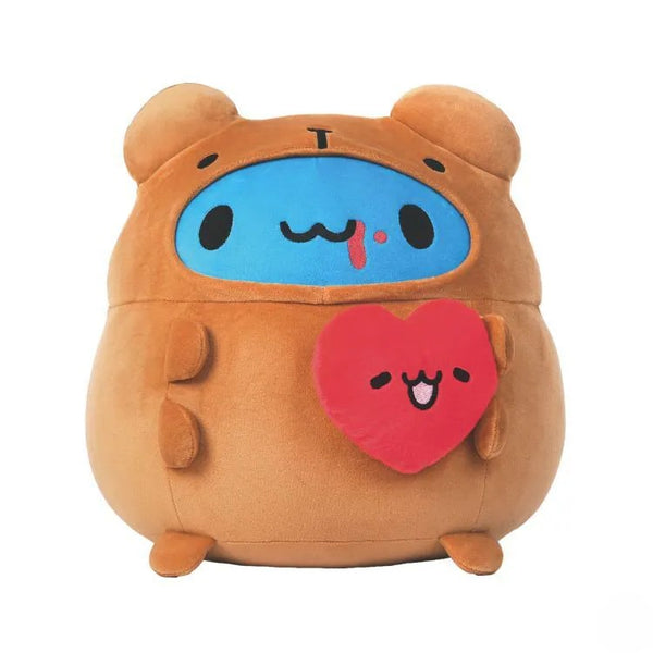 Brown Bear Capoo Holding Heart Plush