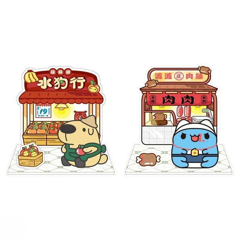 Bugcat Capoo Taiwan Flavor Acrylic Diorama Figures (Set of 6)
