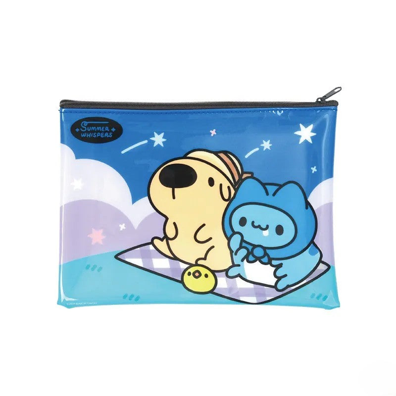 Bugcat Capoo Romantic Evening Picnic Mesh Zipper Pouch Set (Large + Small)