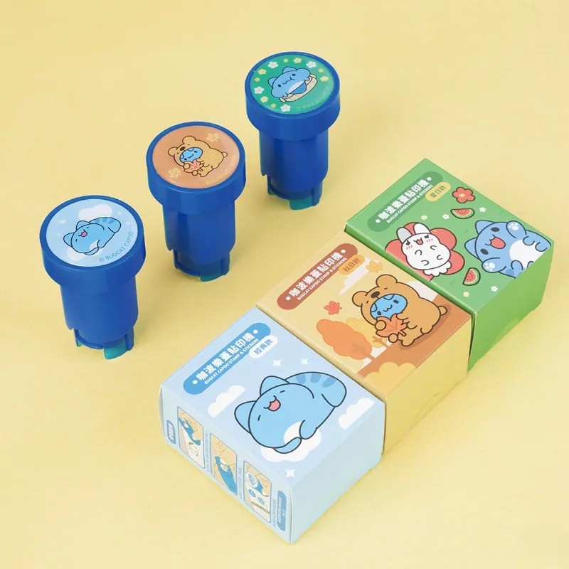 Bugcat Capoo Autumn Forest Friends Sticker Stamp Dispenser