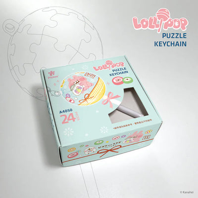 Kanahei's Small Animals Lollipop Puzzle Keychain – Candy Flavor (24 Pieces)
