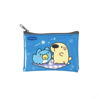 Bugcat Capoo Romantic Evening Picnic Mesh Zipper Pouch Set (Large + Small)