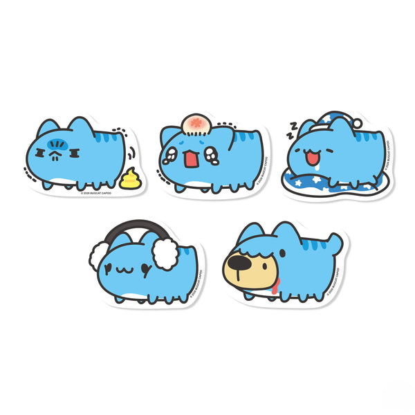 Capoo Lazy Everyday Waterproof & Sunproof Sticker Set