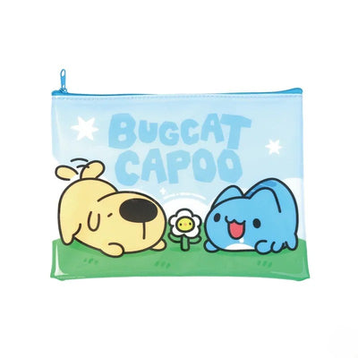 Bugcat Capoo & Dogdog Playing Together Mesh Zipper Pouch Set (Large + Small)
