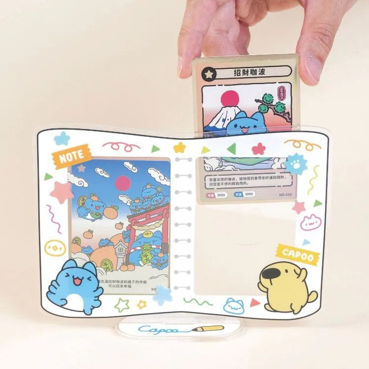 Capoo & Dogdog Notebook Doodle Card Display Stand (Double Card)