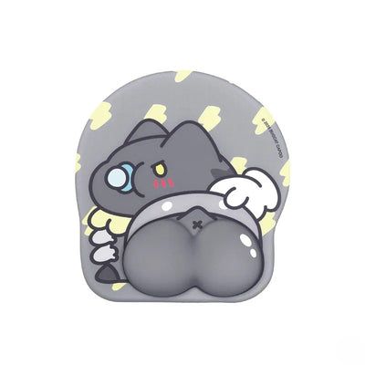 Black Bugcat Butt Wrist Rest Mouse Pad