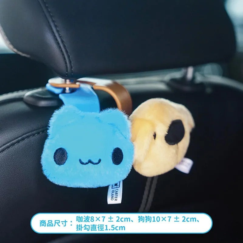 Bugcat Capoo Car Headrest Hooks Set (Capoo & Dogdog)