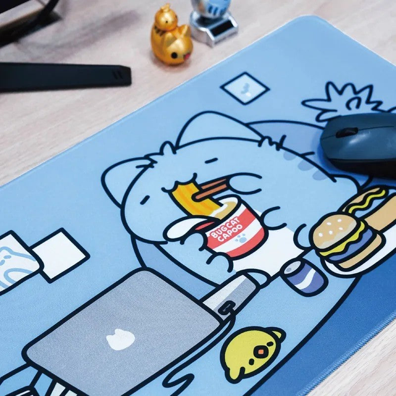 Capoo & Foam Cat Chill at Home Mouse Pad