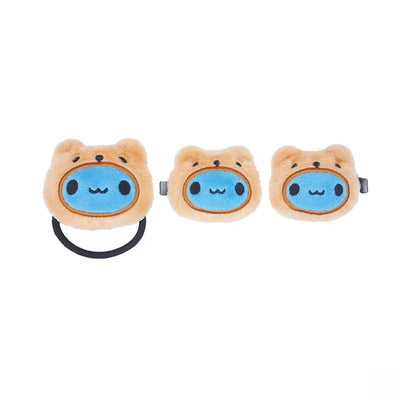 Brown Bear Capoo Fluffy Hair Accessories Set
