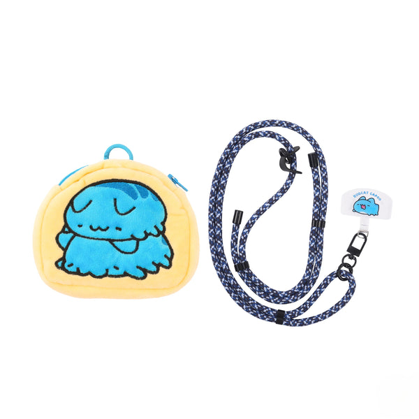 Lazy Capoo Plush Phone Pouch & Lanyard Set