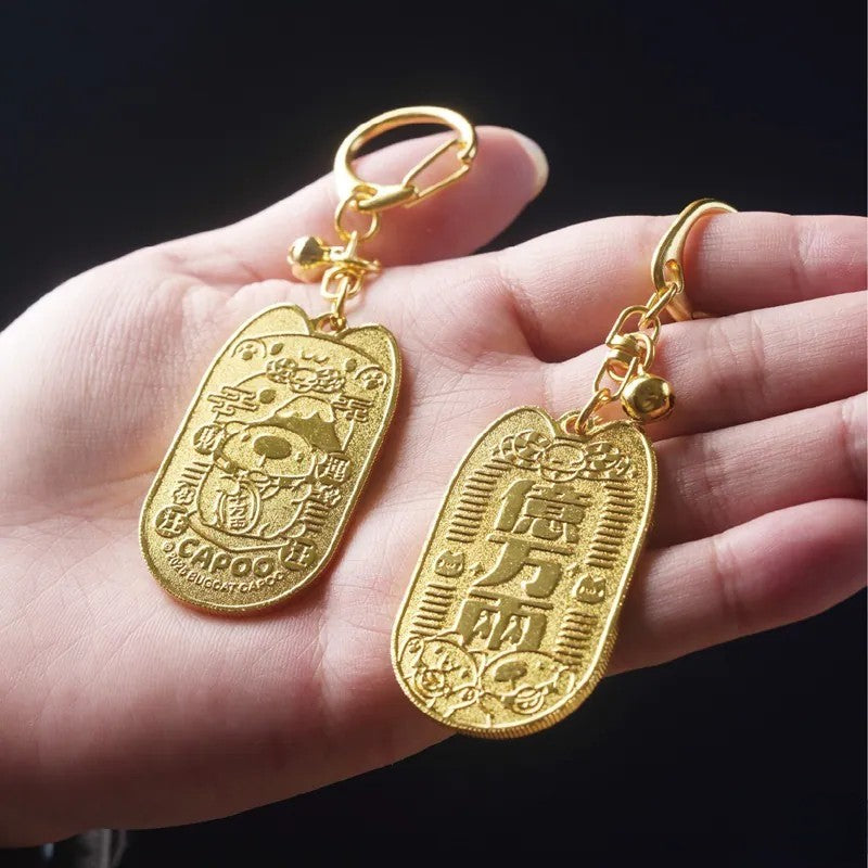 Capoo Lucky Fortune Gold Koban Keychain Blind Box
