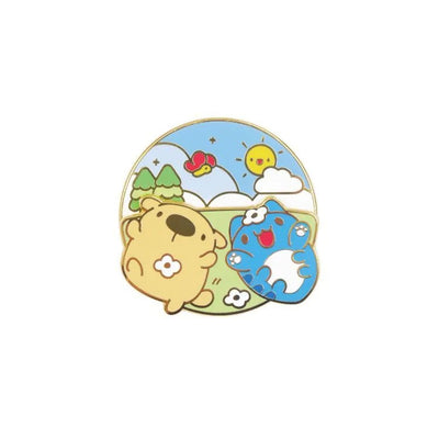 Bugcat Capoo & Dogdog Day & Night Rotating Enamel Pin