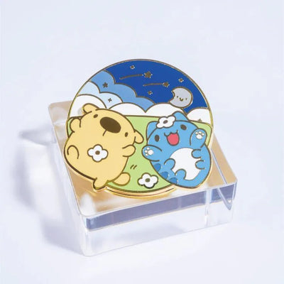 Bugcat Capoo & Dogdog Day & Night Rotating Enamel Pin