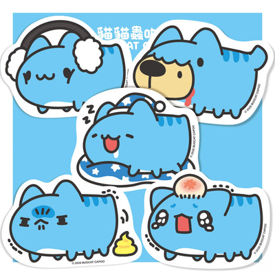 Capoo Lazy Everyday Waterproof & Sunproof Sticker Set
