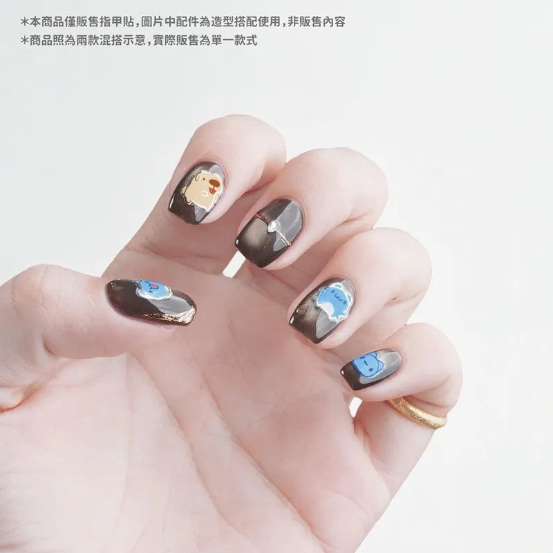 Capoo & Friends Gold Foil Nail Stickers