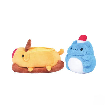 Capoo & Dogdog Christmas Sleigh Plush Set