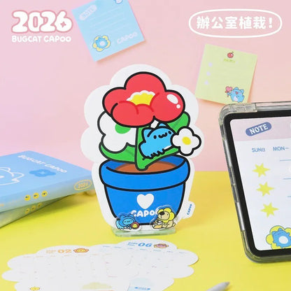 🌸Bugcat Capoo 2026 “Little Romance” Acrylic Stand Calendar Set