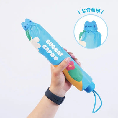 Capoo Watermelon Fun UV Protection Automatic Umbrella with Removable Capoo Figure Handle