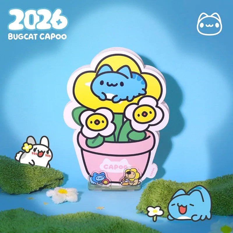 🌸Bugcat Capoo 2026 “Little Romance” Acrylic Stand Calendar Set