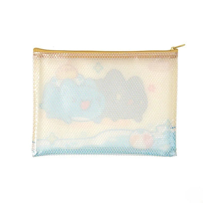 Bugcat Capoo & Black Bugcat Beach Day Mesh Zipper Pouch Set (Large + Small)