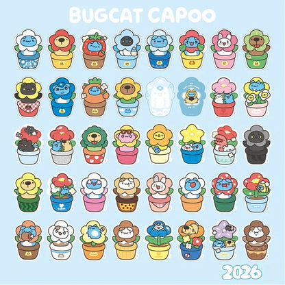 🌸Bugcat Capoo 2026 “Little Romance” Acrylic Stand Calendar Set