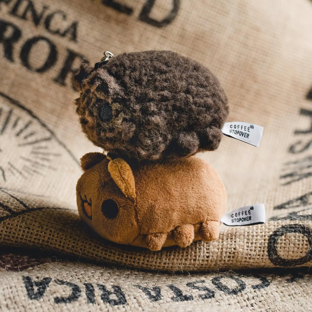 Coffee Bean Bugcat Plush Charm