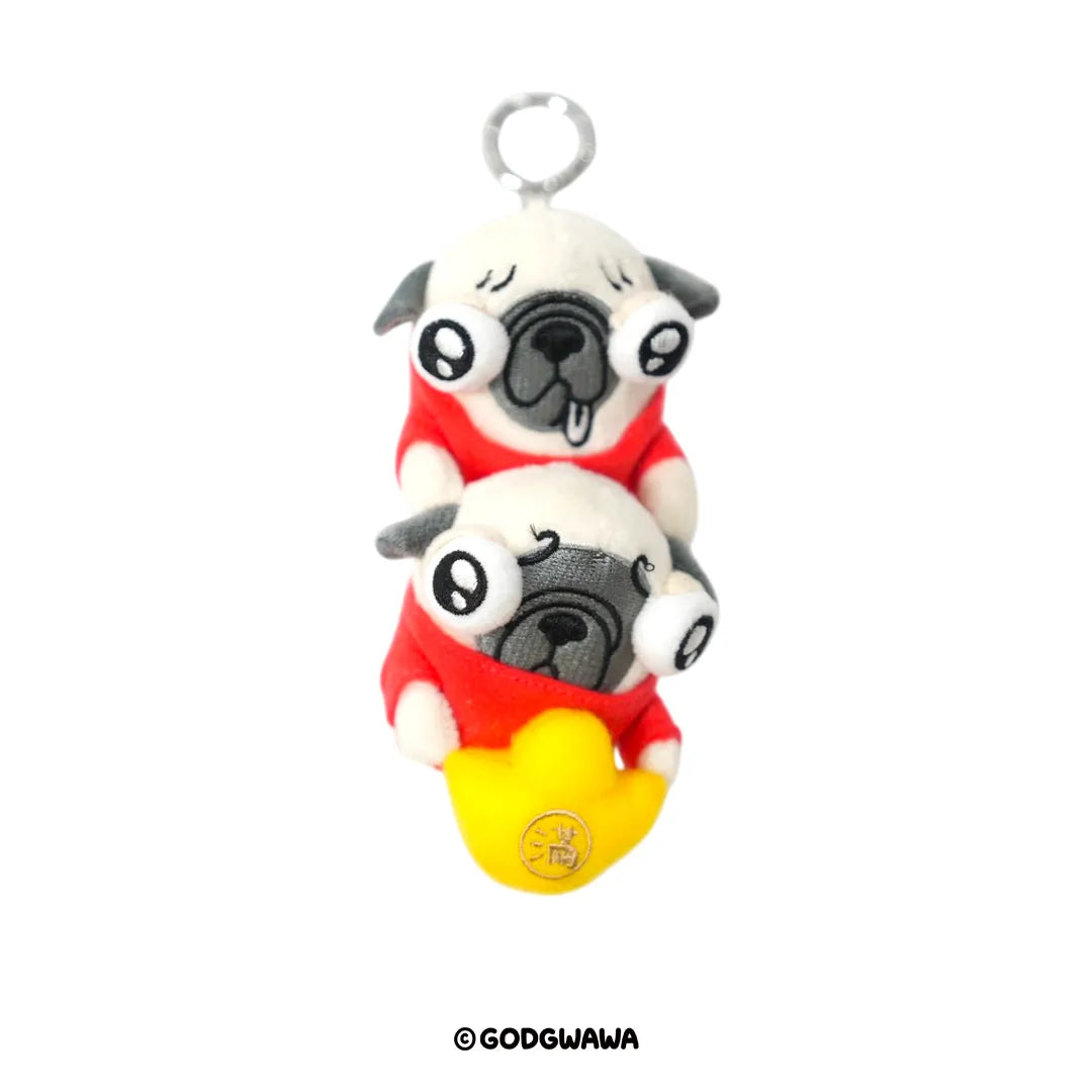 GODGWAWA Lunar New Year “Wealth Coming from All Directions” Double-Chin Plush Charm