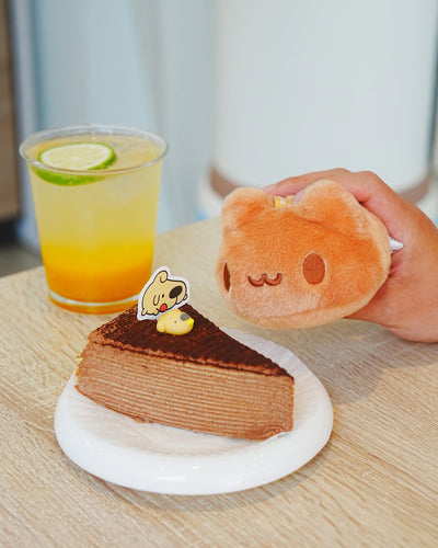 Cat Head Egg Cake Plush Charm