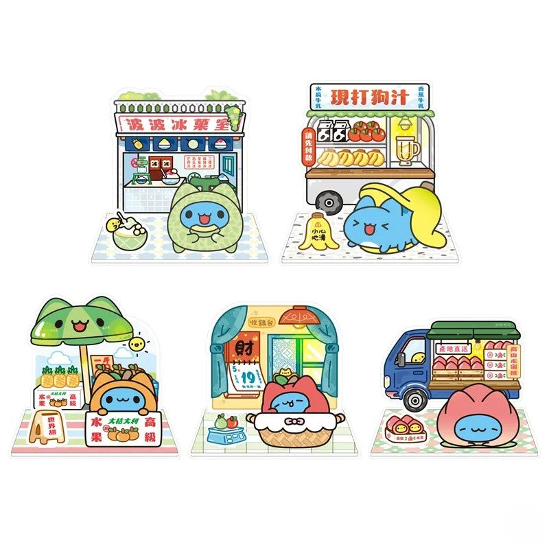Bugcat Capoo Taiwan Flavor Acrylic Diorama Figures (Set of 6)