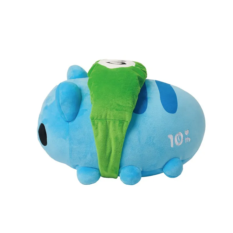 10th Anniversary Lazy Capoo Plush (Green Backpack)