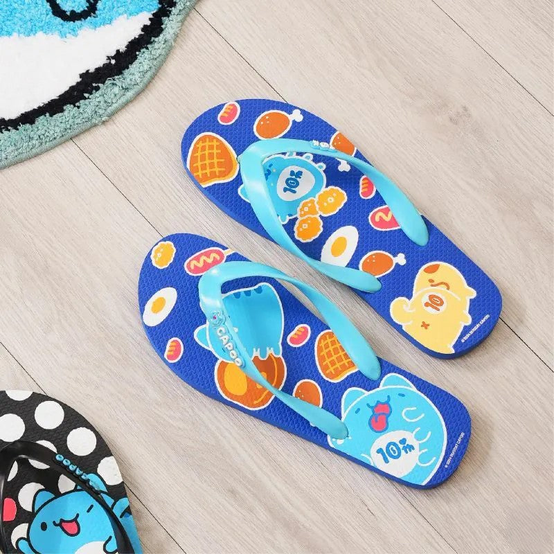 10th Anniversary Capoo "Full and Happy" Flip Flops