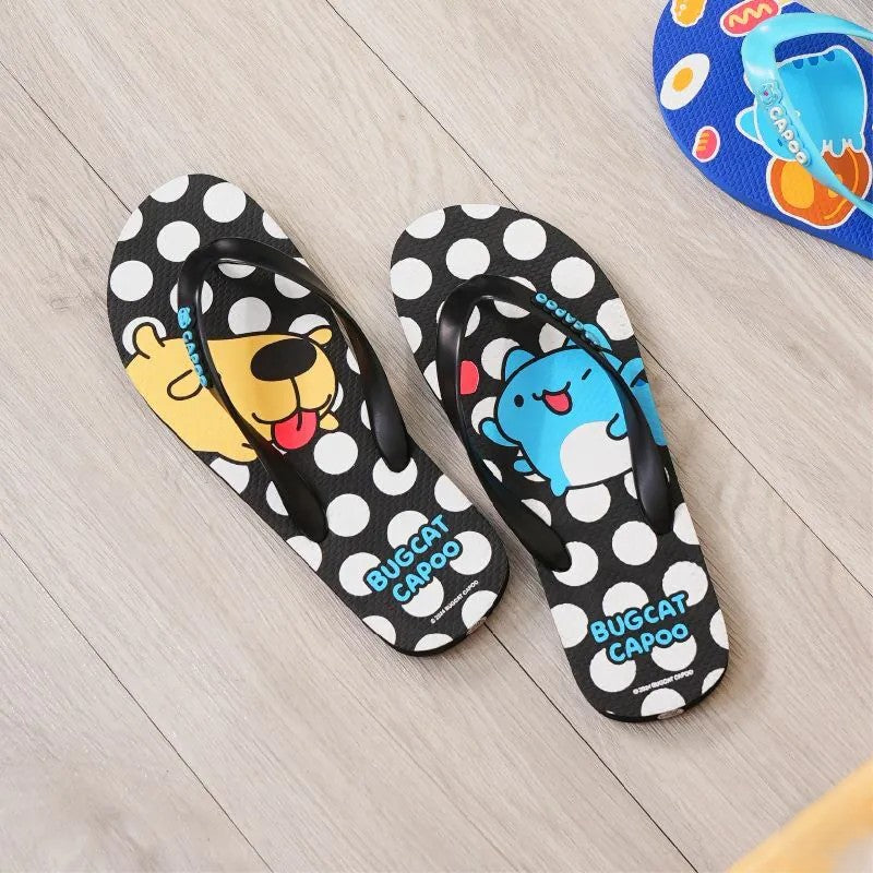 Capoo & Dogdog "Love You" Flip Flops