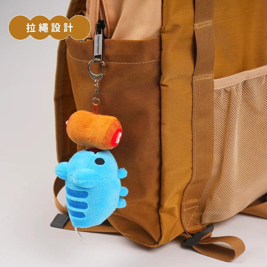 Capoo Eating Meat Pull String Plush Charm