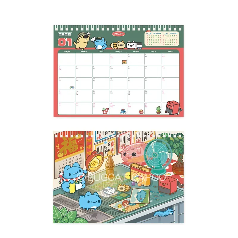 2025 Capoo Nostalgic Time House Desk Calendar