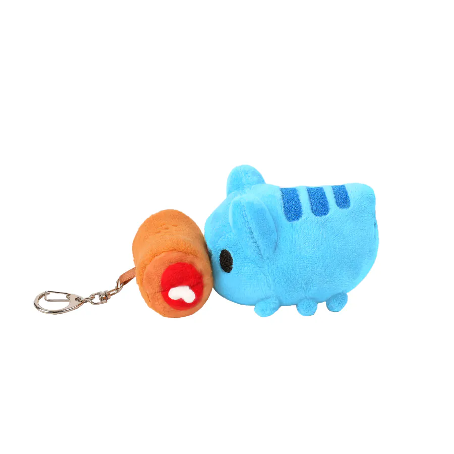 Capoo Eating Meat Pull String Plush Charm