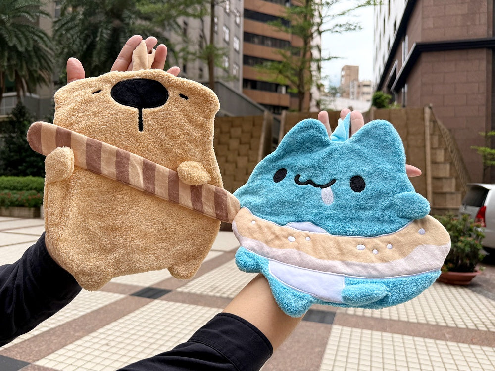Capoo & Dogdog Character Hand Towel Set
