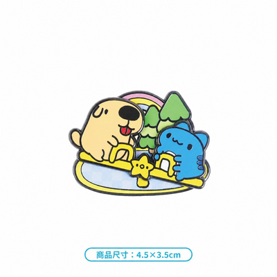 Bugcat Capoo & Dogdog Seesaw Moving Enamel Pin